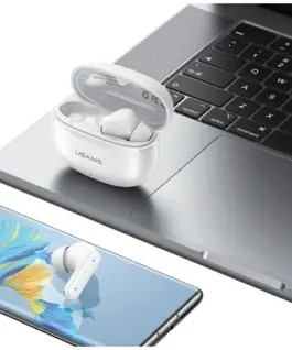 USAMS Bluetooth слушалки 6.0 E05 TWS бял