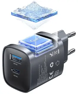 USAMS зарядно T66 45W GaN CC290 USB-A + USB-C