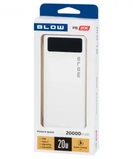 BLOW Blow външна батерия PB20E QC PD 20W 20kmAh LTG бял