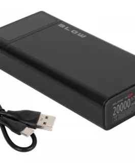 BLOW Blow външна батерия PB20E QC PD 20W 20kmAh LTG черен