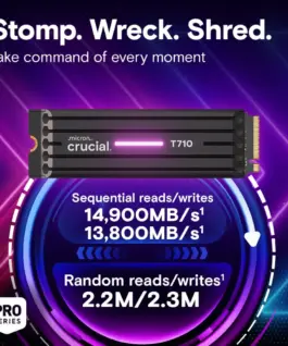 Alternative view of Crucial SSD T710 1TB M.2 NVMe 2280 PCIe 5.0 14900/13700 radiator