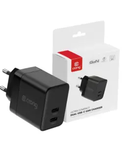 CRONG Mains зарядно 2xUSB-C 35W PD 3.0 z PPS черен