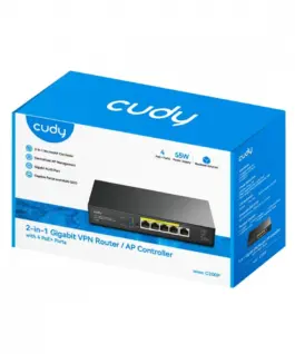 Alternative view of Cudy AP Controller 2-in-1 SMB Router / AP Controller, 1 Gigabit Ethernet + 4 Gigabit PoE+ PSE Por + 1 US