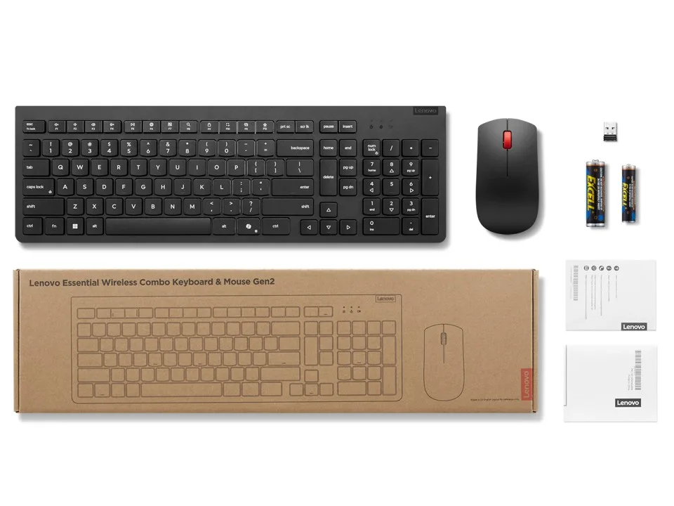 Lenovo Keyboard and мишка Combo Essential Wiчервен Gen2 черен-US_English - Image 3