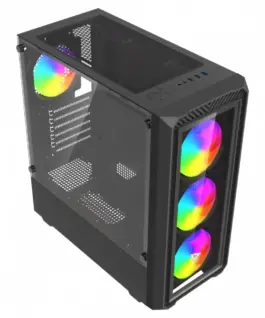 Alternative view of Savio Case X1 NOCTIS GLASS RGB