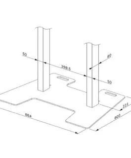 Alternative view of Neomounts AFP-875WH бял FLOOR PLATE