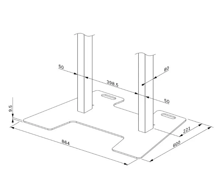 Neomounts AFP-875WH бял FLOOR PLATE - Image 2