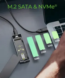 IcyBox ICY BOX IB-1826MCL-CU31 M.2 NVMe and SATA