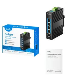 Cudy IF1005P Switch 5-Port 10/100 Mbps Industrial PoE+