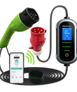 Qoltec EV electric зарядно за кола 22kW 400V WiFi TUYA 7m