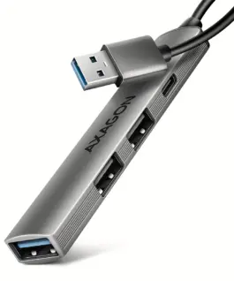 AXAGON HUE-STA HUB 4-port 1x USB 5Gbps 2xUSB2.0 +USB