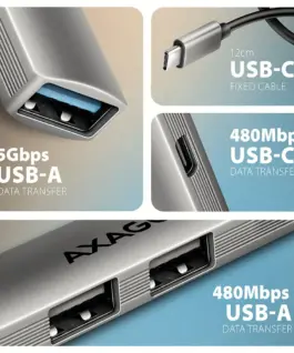 AXAGON HUE-STC HUB 4-port 1x USB 5Gbps