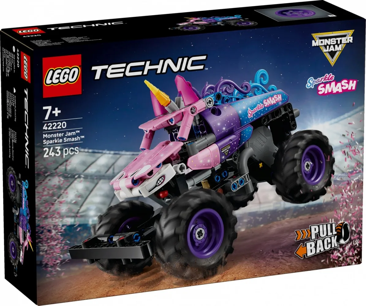 LEGO Blocks Technic 42220 Monster Jam Sparkle Smaash Pull-Back
