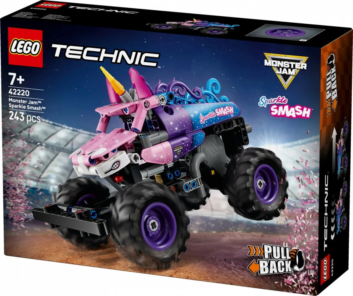 LEGO Blocks Technic 42220 Monster Jam Sparkle Smaash Pull-Back - Image 5