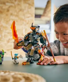 LEGO Blocks Ninjago 71854 Coles Mission Mech and amp: Dragon Zane