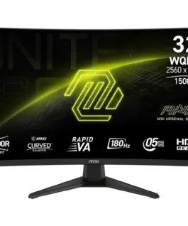 MSI Monitor MAG MAG 321CQF E18 31.5 inch LED/WQHD/LED/Curved/180Hz/черен