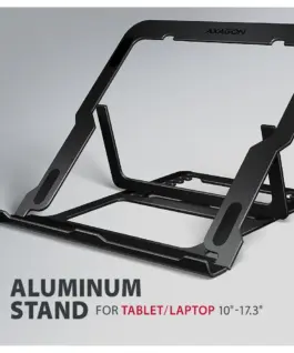 Alternative view of AXAGON STND-LAB ALU stand for Лаптопs 10-17 8 positio