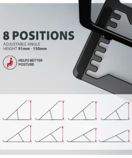 AXAGON STND-LAB ALU stand for Лаптопs 10-17 8 positio