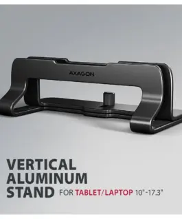 Alternative view of AXAGON STND-VB ALU vertical AL U stand for Лаптопs 10-