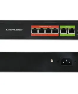 Qoltec FAST Ethernet PoE SWITCH 4xRJ45 2XRJ45 Uplink 65