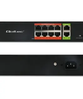 Qoltec FAST Ethernet PoE SWITCH 8xRJ45 2xRJ45 Uplink