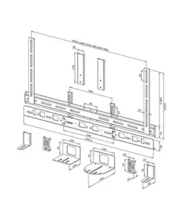 Alternative view of Neomounts Videobar shelf AV30-500BL 43-110 inches 10KG