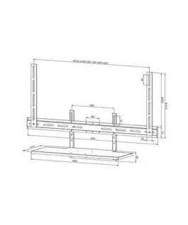 Alternative view of Neomounts Videobar shelf AV40-500BL 43-110 inches 2.5KG