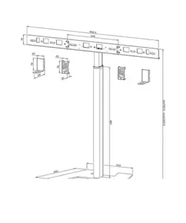 Alternative view of Neomounts Videobar shelf AV80-500BL 43-110 inches 10KG