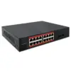 Qoltec SWITCH Gigabit Ethernet | 16x RJ45 | 2x SFP | 1000 Mb/s