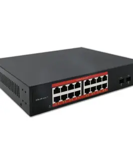 Qoltec SWITCH Gigabit Ethernet | 16x RJ45 | 2x SFP | 1000 Mb/s