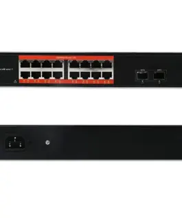 Qoltec SWITCH Gigabit Ethernet | 16x RJ45 | 2x SFP | 1000 Mb/s