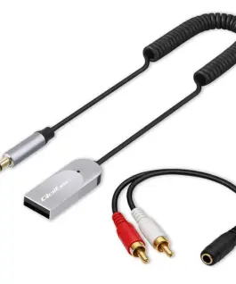Qoltec Wireless Audio receiver адаптер HiFi BT6.0 2xRC