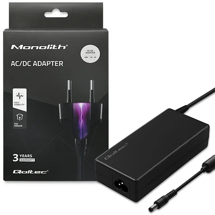 Qoltec Desktop захранващ блок 60W 12V 5A 5.52.5