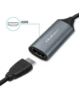 Alternative view of Qoltec адаптер USB C USB A HDMI 4K 30Hz aluminium