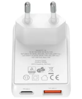 4smarts зарядно FlatPlug Duos 20W GaN USB-C + USB-A