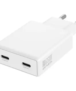 4smarts зарядно PDPlug Dual 65W GaN 2xUSB-C бял