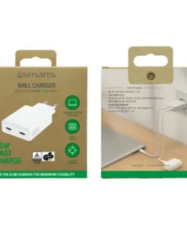 4smarts зарядно PDPlug Dual 65W GaN 2xUSB-C бял