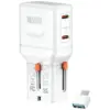4smarts Travel зарядно World 65W USB-C + USB-A бял
