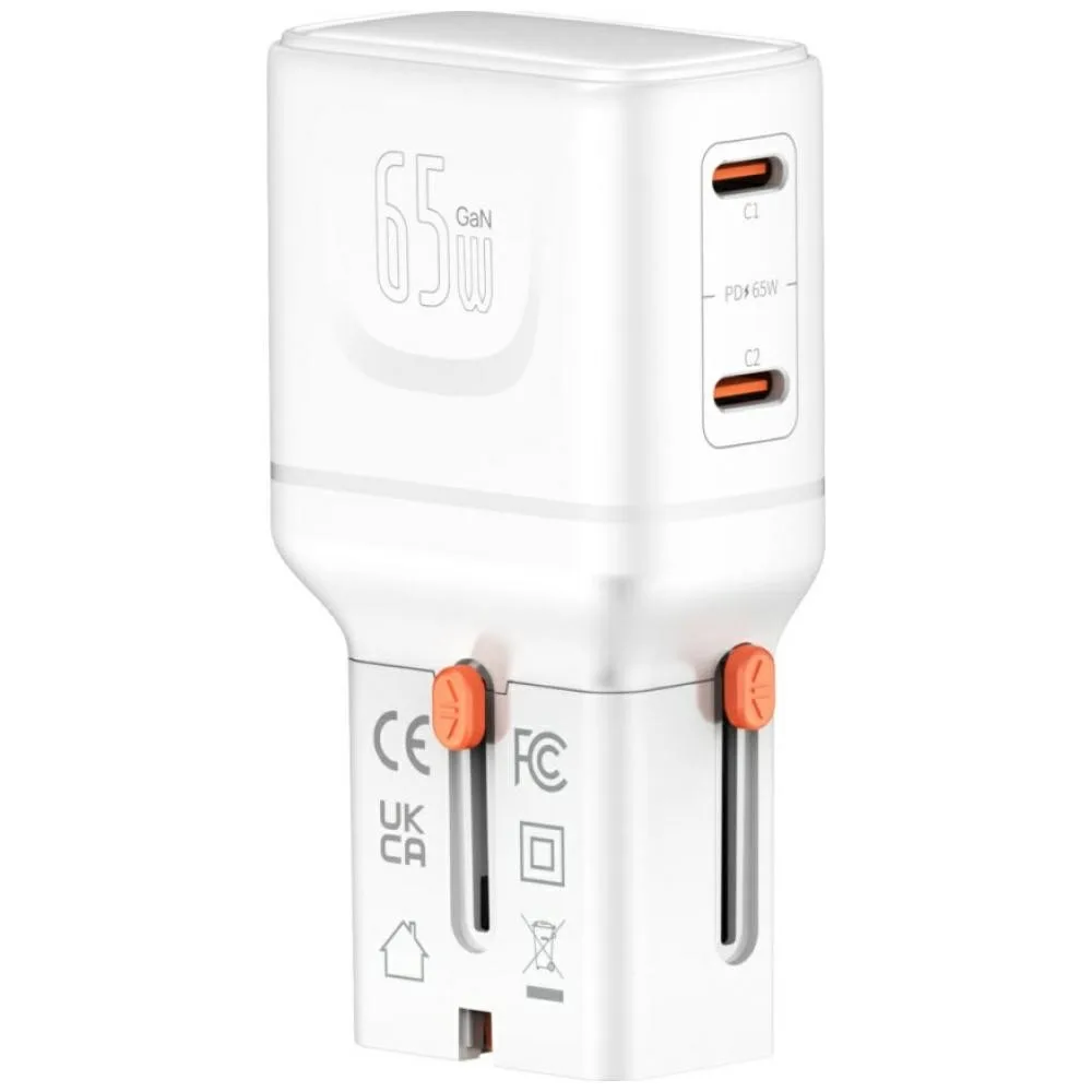 4smarts Travel зарядно World 65W USB-C + USB-A бял - Image 5