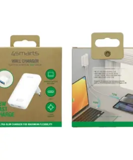 Alternative view of 4smarts зарядно FlatPlug 65W GaN Dual USB-C бял