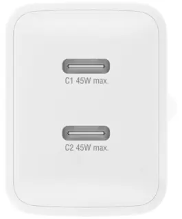 4smarts зарядно PDPlug 45W 2xUSB-C бял