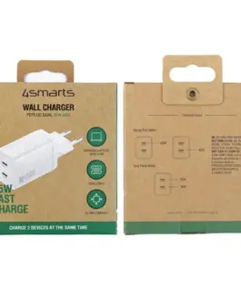 4smarts зарядно PDPlug 45W 2xUSB-C бял