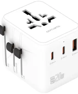 Alternative view of 4smarts Travel адаптер 20W GaN Nomad 2xUSB-C + 1xA