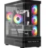 MODECOM кутия за компютър Volcano AQ200 ARGB MIDI черен