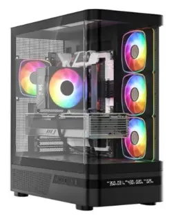 MODECOM кутия за компютър Volcano AQ200 ARGB MIDI черен
