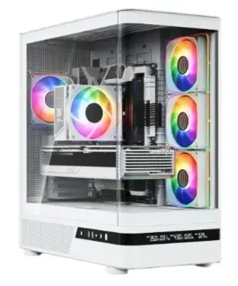 MODECOM кутия за компютър Volcano AQ200 ARGB MIDI бял