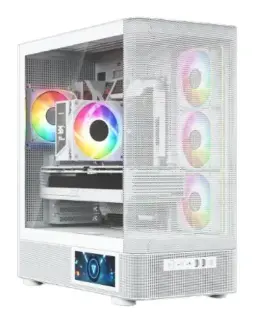 MODECOM кутия за компютър Volcano AQ400 ARGB MIDI бял