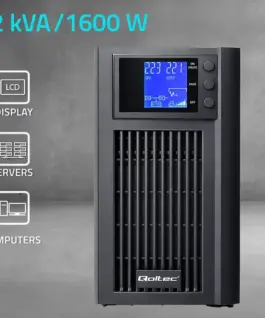 Alternative view of Qoltec Pure Sine Wave UPS 2kVA 1600W AVR LCD