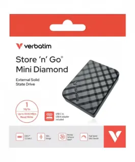 Alternative view of Verbatim Mini Diamond SSD 1TB USB-C 32025