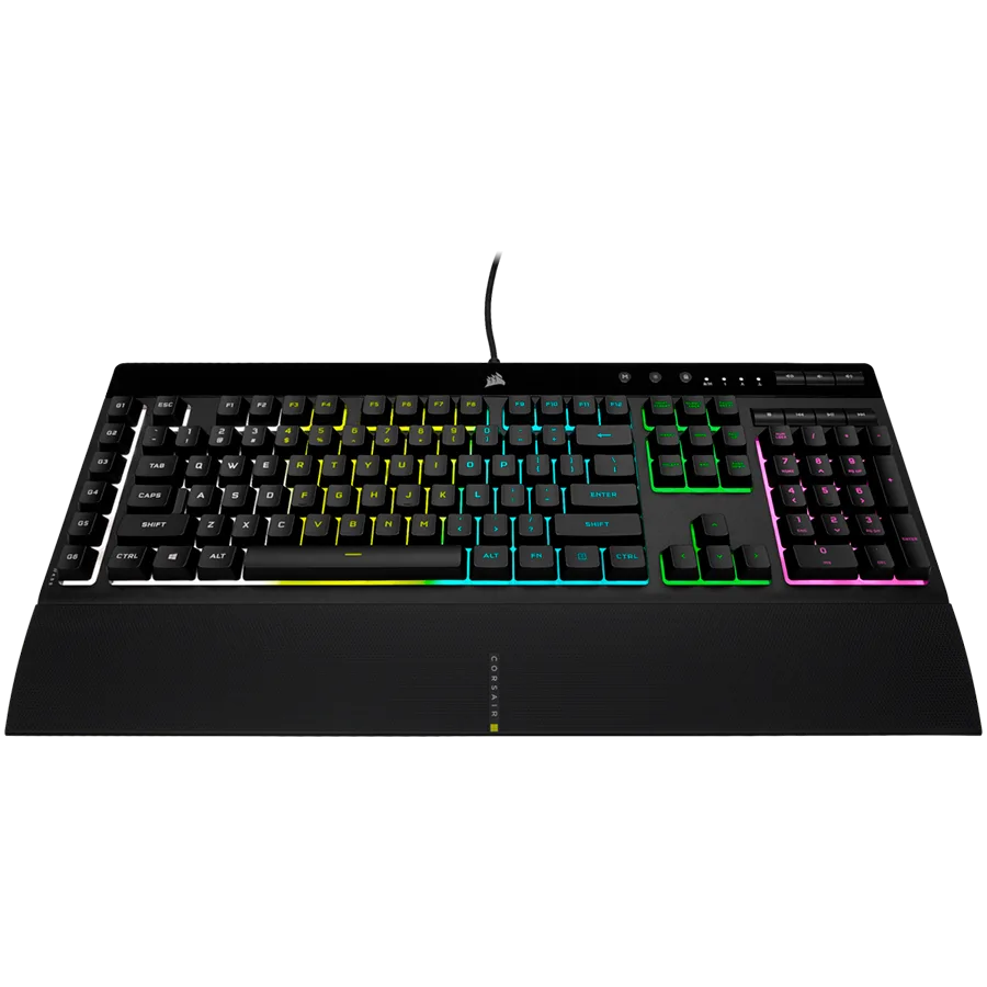 Геймърска клавиатура CORSAIR K55 RGB PRO Gaming Keyboard, Backlit Zoned RGB LED, Rubberdome - Image 2